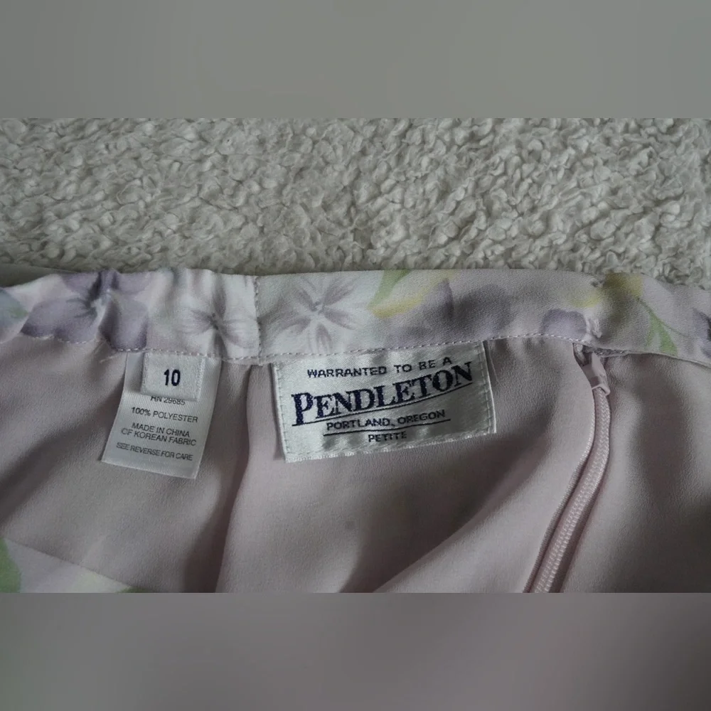 Pendleton Floral Purple and Green Women's Skirt - Picture 3 of 7